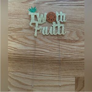 Twotti Fruitti birthday cake 2 two year old theme kid cake topper